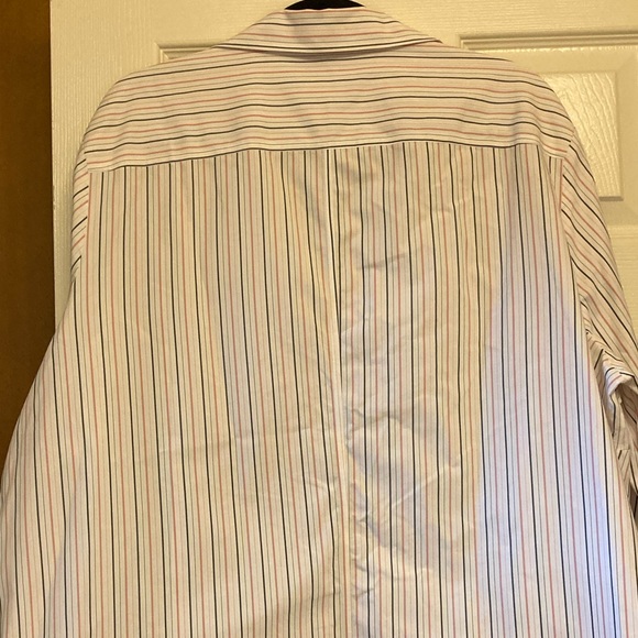 Pink & Gray Striped Man-Tailored Blouse - Picture 4 of 6